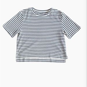Able Maria box tee size XL cream/blue stripe